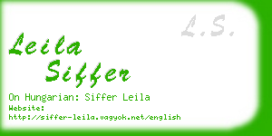 leila siffer business card